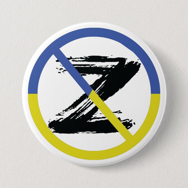 Stoppt den Krieg in der Ukraine Keuchhuhn Button (Vorderseite)