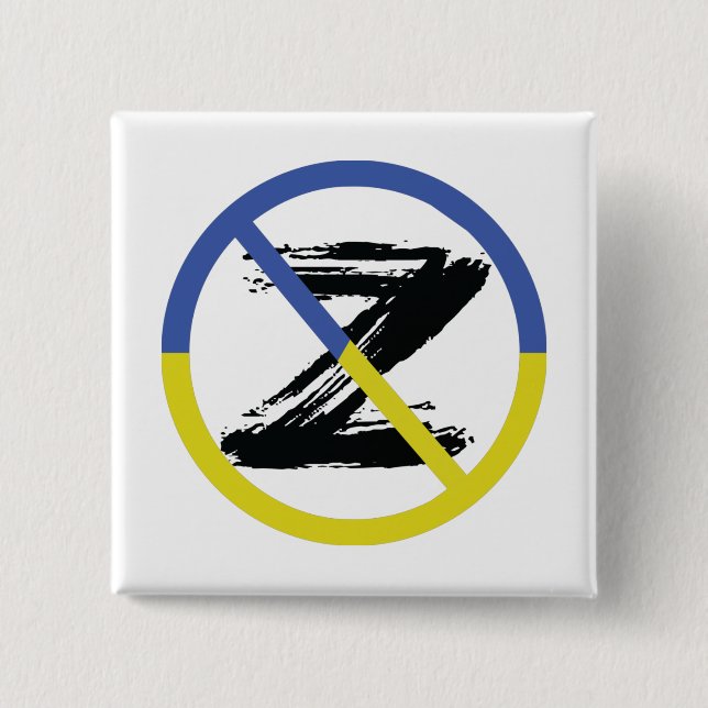 Stoppt den Krieg in der Ukraine Keuchhuhn Button (Vorderseite)