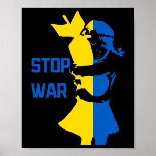 Stoppt den Krieg in der Ukraine Stoppt das Bombard Poster