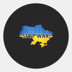 Stoppt den Krieg in der Ukraine Unterstützt die Uk Runder Aufkleber
