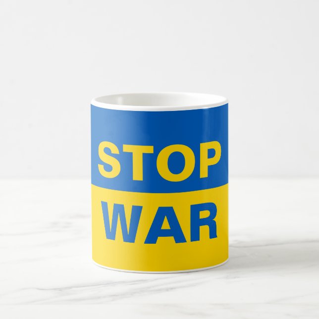 Stoppt den Krieg Ukraine Kaffeetasse (Mittel)