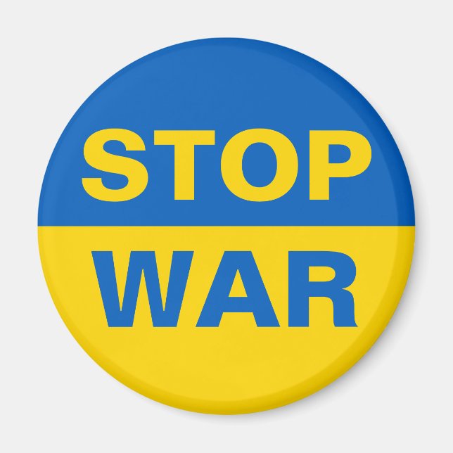 Stoppt den Krieg Ukraine Magnet (Vorne)