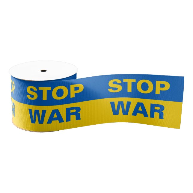 Stoppt den Krieg Ukraine Ripsband (Spule)