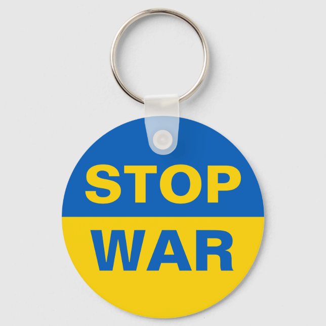 Stoppt den Krieg Ukraine Schlüsselanhänger (Vorderseite)