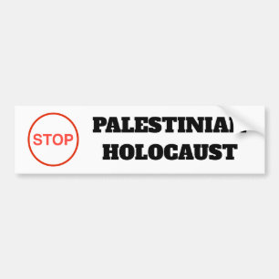 Stoppt den palästinensischen Holocaust-Aufkleber F Autoaufkleber