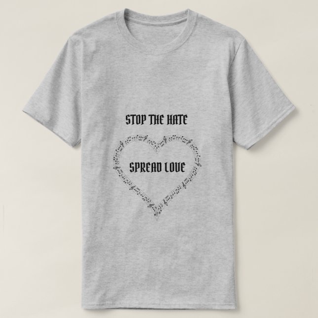 Stoppt den Rassismus-T - Shirt (Design vorne)