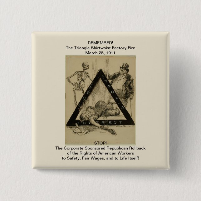 Stoppt den republikanischen Rollback der Arbeitneh Button (Vorderseite)