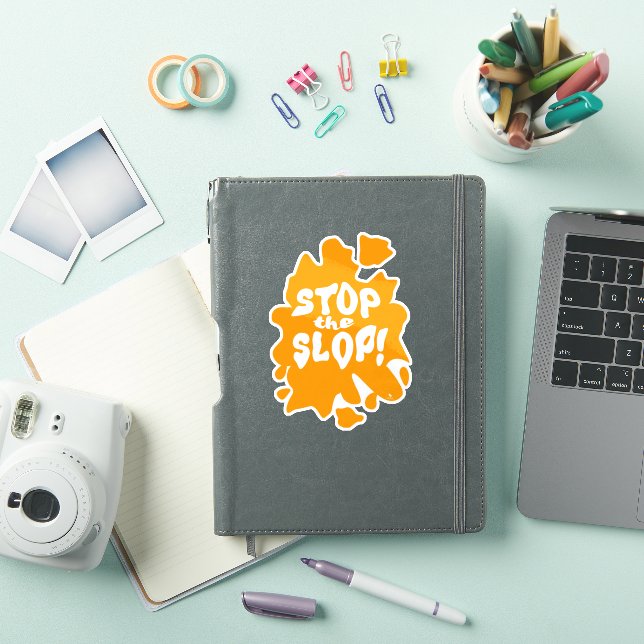 Stoppt den Schlamm Anti-AI-Statement Kunstspruch Aufkleber (iPad Hülle)