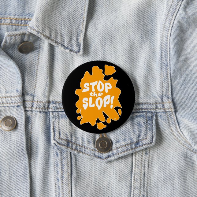 Stoppt den Schund Anti-AI-Statement Epischer Spruc Button (Beispiel)