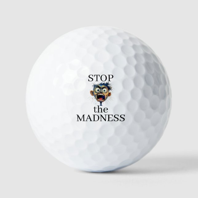 Stoppt den Wahnsinn Golfbälle (Vorderseite)