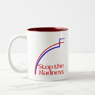 Stoppt den Wahnsinn Zweifarbige Tasse