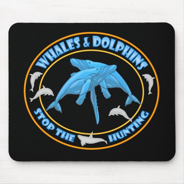 Stoppt den Walfang Mousepad (Vorne)