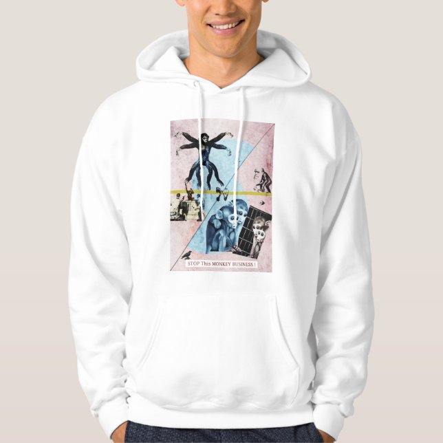 Stoppt die Affenexperimente Hoodie (Vorderseite)