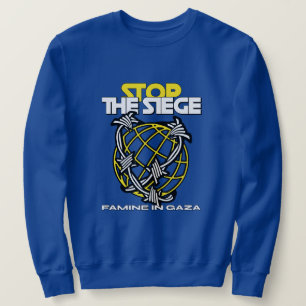 Stoppt die Belagerungsfahne im Gazastreifen Sweatshirt