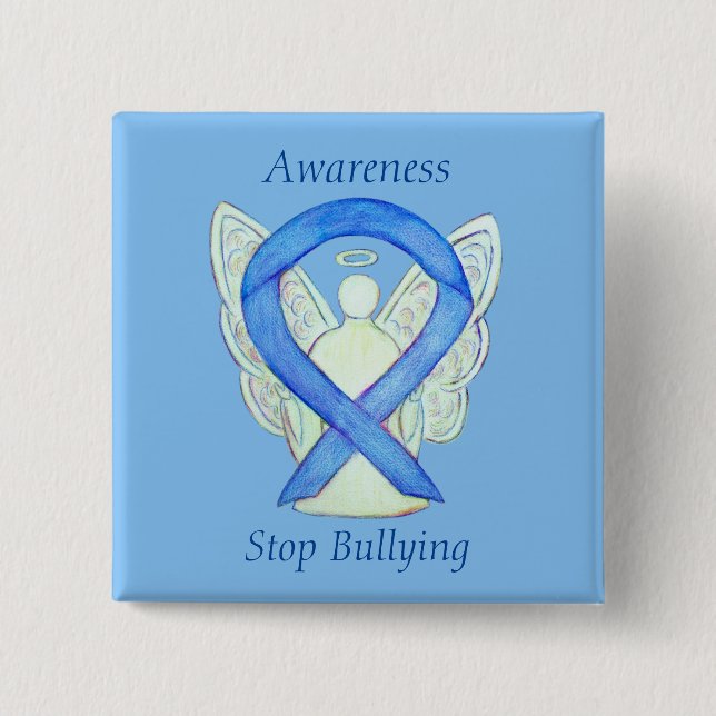 Stoppt die Buttons "Bullying Awareness Ribbon Cust (Vorderseite)