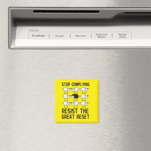 Stoppt die Einhaltung, widersteht dem Great Reset Magnet