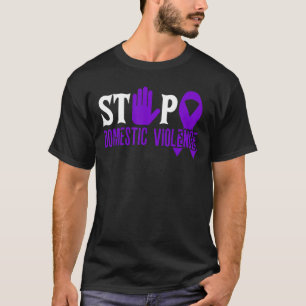 Stoppt die Gewalt Gewalt im Inland lila T-Shirt