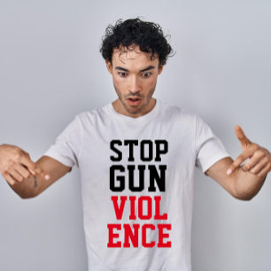 Stoppt die Gewalt von Waffen in der Welt T-Shirt