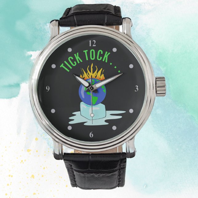 Stoppt die globale Erwärmung des Klimawandels Tick Armbanduhr (Von Creator hochgeladen)