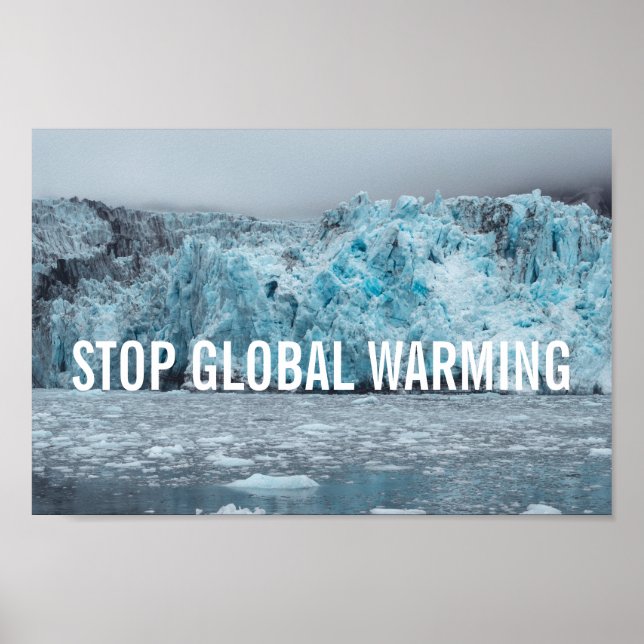 Stoppt die globale Erwärmung - Schmelzwasser | Pos Poster (Vorne)