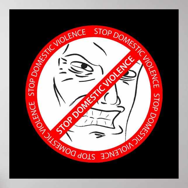 Stoppt die häusliche Gewalt Poster (Vorne)
