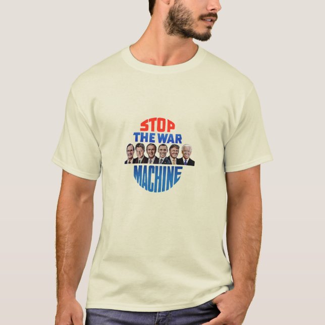 Stoppt die Kriegsmaschine T-Shirt (Vorderseite)