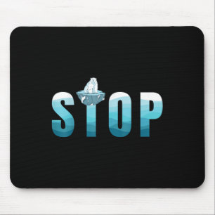 Stoppt die Meeresverschmutzung Polar Bären-Umwelts Mousepad