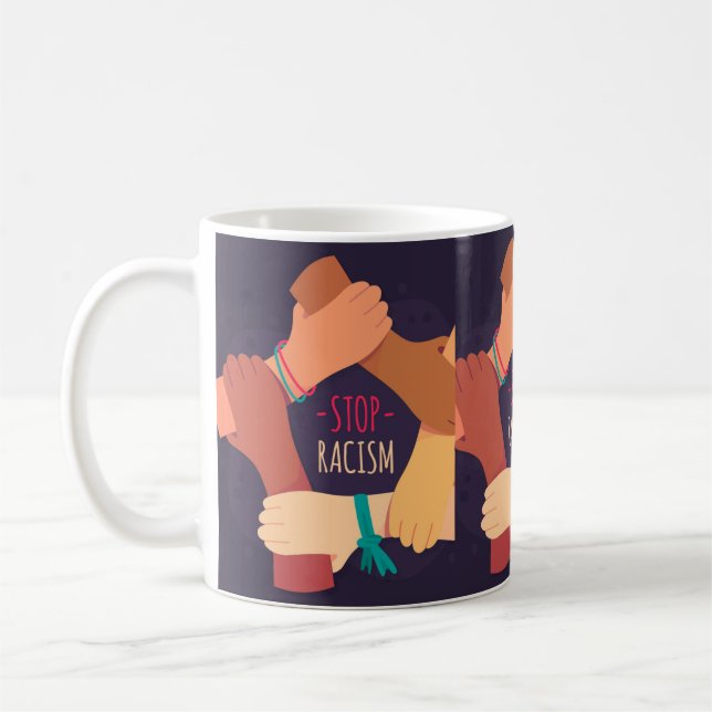 Stoppt die Tasse des Rassismus (Links)