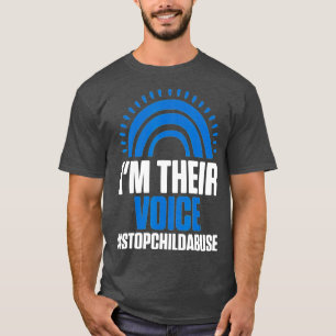 Stoppt die Verhinderung von Kindesmissbrauch Monat T-Shirt