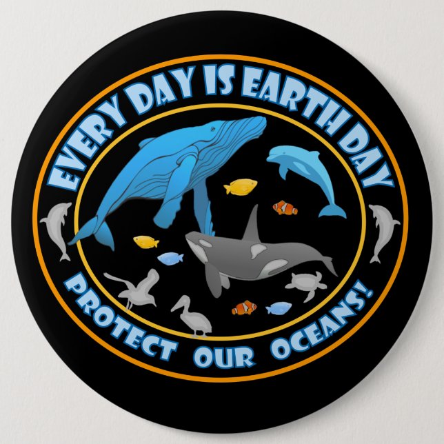 Stoppt die Waljagd Button (Vorderseite)