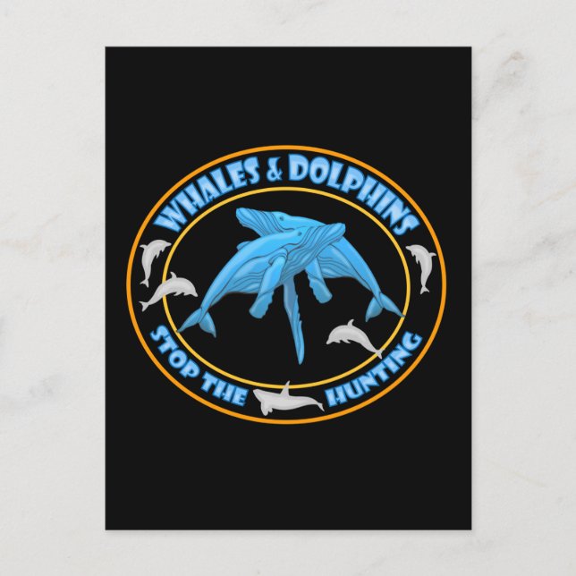 Stoppt die Waljagd Postkarte (Vorderseite)