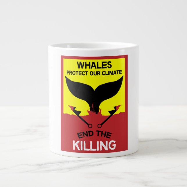 Stoppt die Waljagd | Verbot des Schutzes der Meere Jumbo-Tasse (Vorderseite)