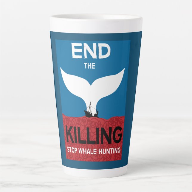 Stoppt die Waljagd | Verbot des Schutzes der Meere Milchtasse (Vorderseite)