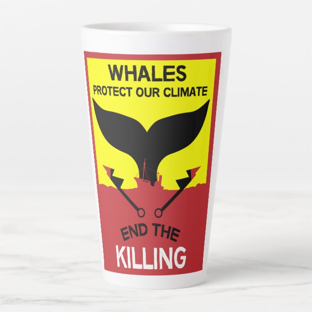 Stoppt die Waljagd | Verbot des Schutzes der Meere Milchtasse (Vorderseite)