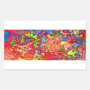 Stoppt die Welt, wollte ich, davon zu kommen! Rechteckiger Aufkleber