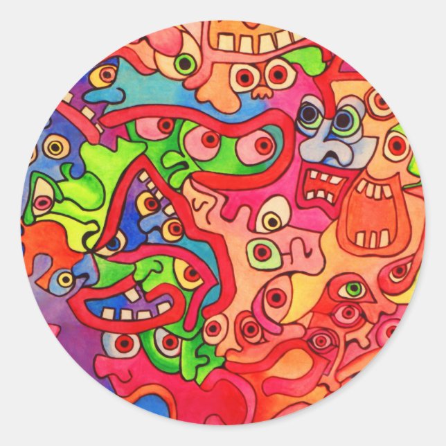 Stoppt die Welt, wollte ich, davon zu kommen! Runder Aufkleber (Vorderseite)