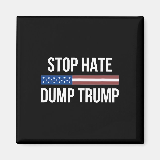 Stoppt Hass - Weg mit Trump -  Magnet (Vorne)