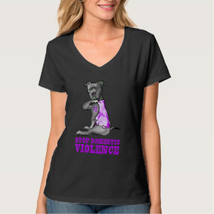 Stoppt Haustiergewalt-Bewusstseinstattoo Pitbull D T-Shirt