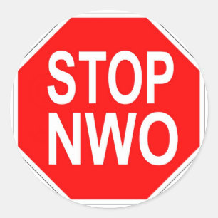 Stoppt NWO Aufkleber