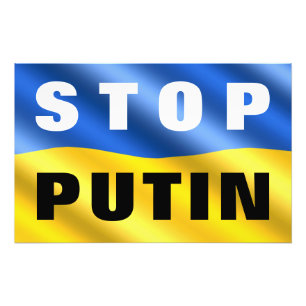 Stoppt Putin den Krieg in der Ukraine - ukrainisch Fotodruck