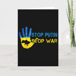 Stoppt Putin Stoppt den Krieg Unterstützt die Ukra Karte