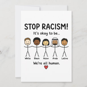 Stoppt Rassismus, wir sind alle Menschen Einladung