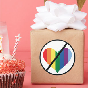 Stoppt Regenbogenliebe Runder Aufkleber