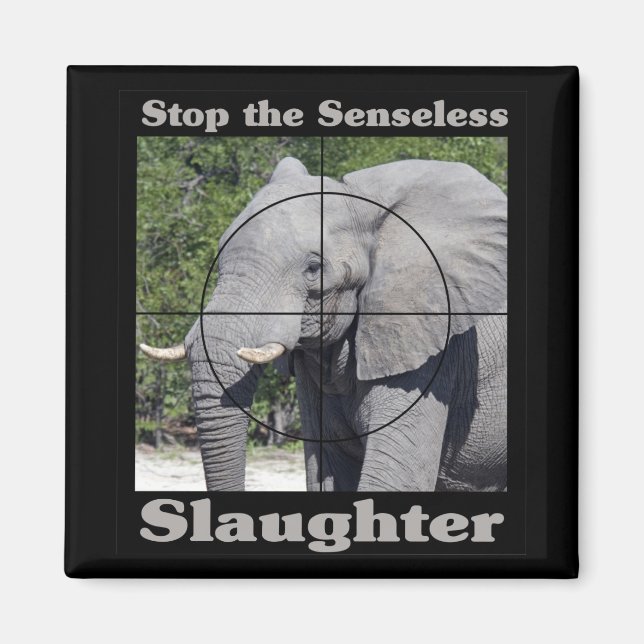 Stoppt Schlachthelfer Magnet (Vorne)