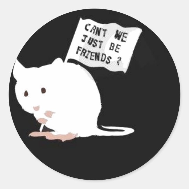 Stoppt Tierversuche! Runder Aufkleber (Vorderseite)