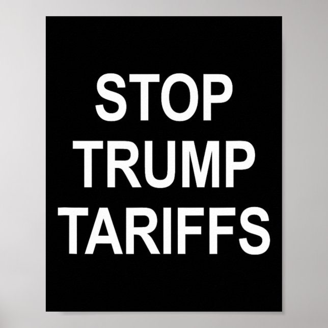 Stoppt Trump-Zölle -  Poster (Vorne)