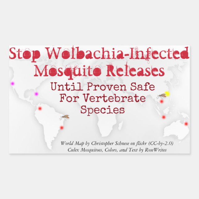 Stoppt Wolbachia Stickers von RoseWriters (Vorderseite)
