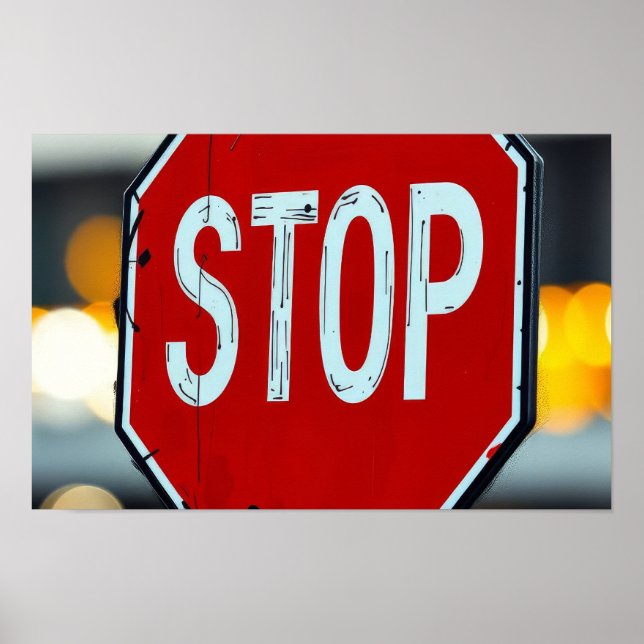 Stopschildplakat Poster (Vorne)