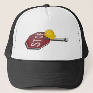 StopSignPoleConstructionHat051913.png Truckerkappe
