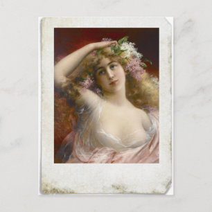 Störbild der Viktorianischen Lady Postcard Postkarte